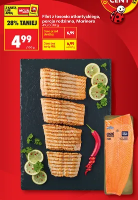 Filet z łososia atlantyckiego porcja rodzinna Marinero promocja w Biedronka