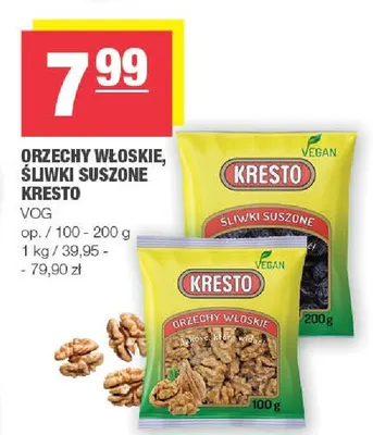 Orzechy włoskie, śliwki suszone promocja w SPAR