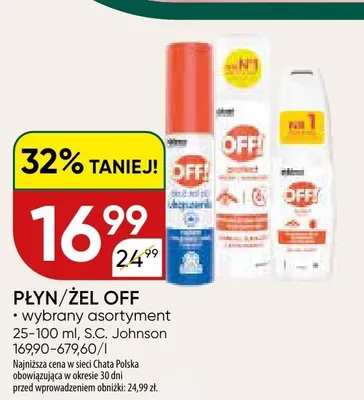 Płyn/żel OFF promocja w Chata Polska