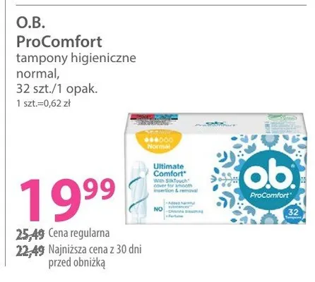 Tampony higieniczne normal ProComfort, 32 szt./1 opak. promocja w Hebe