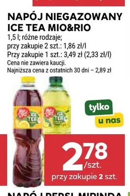 Napój niegazowany Ice Tea Mio&Rio cytrynowy promocja w Stokrotka