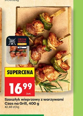 Szaszłyk wieprzowy z warzywami Czas na Grill promocja w Biedronka