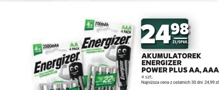 Akumulatorki Energizer Power Plus AA 4-pak promocja w Stokrotka