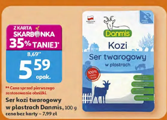 Ser kozi twarogowy w plastrach promocja w Auchan