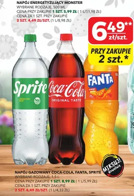 Napój energetyzujący Monster wybrane rodzaje promocja w Top Market