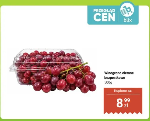 Winogrono ciemne bezpestkowe promocja w Dino