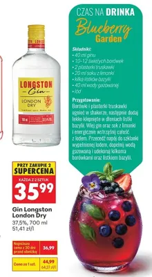 Gin Longston London Dry promocja w Biedronka