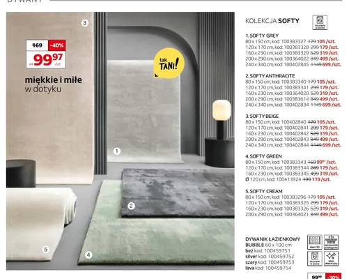 Dywan Softy Cream promocja w Komfort