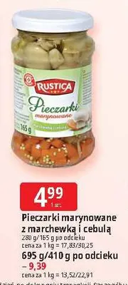 Pieczarki marynowane z marchewką i cebulą Rustica promocja w Leclerc