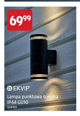 Lampa punktowa ścienna IP44 GU10 Ekvip promocja w Jula