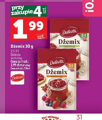 Dżemix 2:1 Delecta promocja w TOPAZ