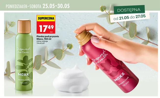 Pianka pod prysznic Mexx Inspired nature promocja w Biedronka