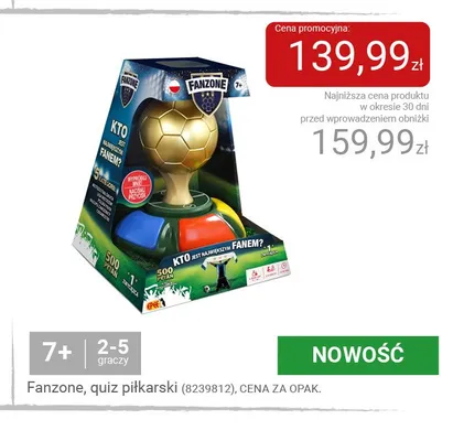 Quiz piłkarski Fanzone Epee promocja w Smyk