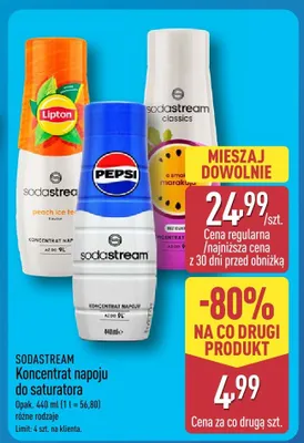 Koncentrat napoju do saturatora Sodastream promocja w Aldi