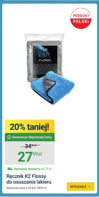 Ręcznik K2 Flossy do osuszania lakieru promocja w ERLI