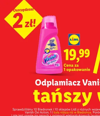 Odplamiacz Vanish Oxi Action promocja w Lidl