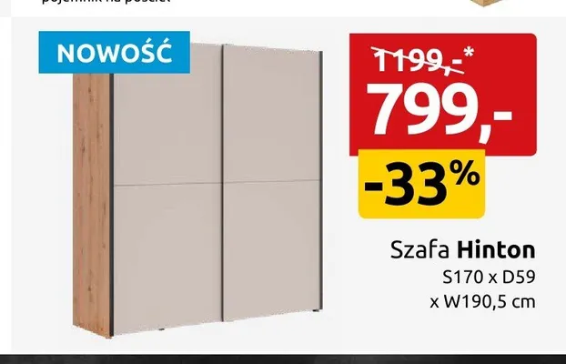 Szafa Hinton promocja w Black Red White