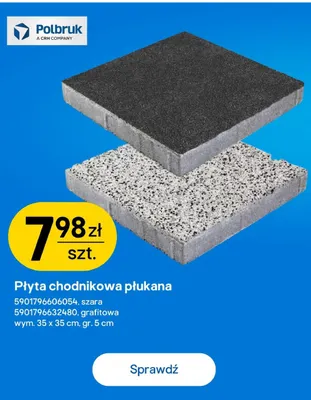 Płyta chodnikowa płukana Polbruk promocja w Castorama