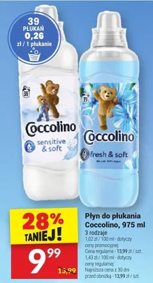Płyn do płukania Coccolino promocja w Twój Market