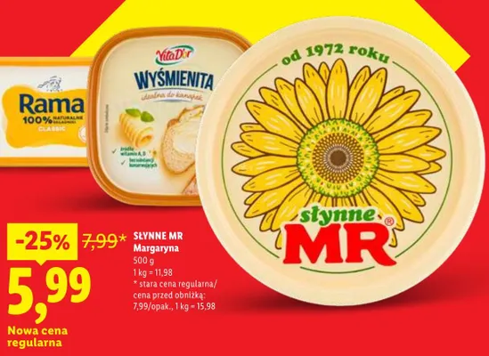 Margaryna Słynne MR promocja w Lidl