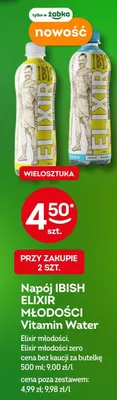 Napój IBISH ELIXIR MŁODOŚCI Vitamin Water Elixir młodości zero promocja w Żabka