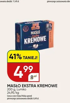 Masło ekstra kremowe Lumiko promocja w Chata Polska