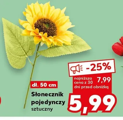 Słonecznik pojedynczy sztuczny promocja w Kaufland
