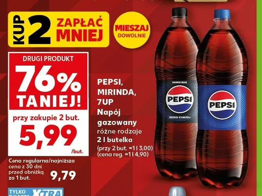 Napój gazowany Pepsi Zero Cukru promocja w Kaufland