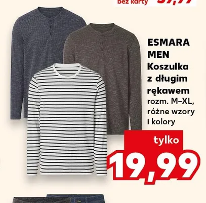 Koszulka męska z długim rękawem Esmara promocja w Kaufland
