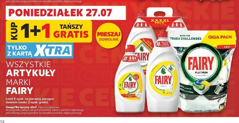 Płyn do naczyń Fairy XXXXL Pack promocja w Kaufland