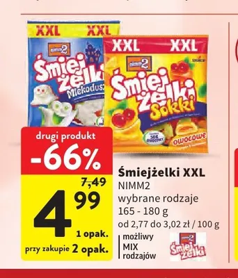 Żelki nimm2 Śmiejżelki Mickodus XXL promocja w Intermarche