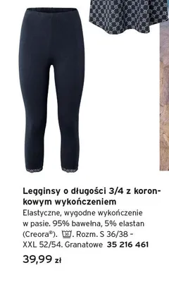 Legginsy o długości 3/4 z koronkowym wykończeniem Tchibo promocja w Tchibo