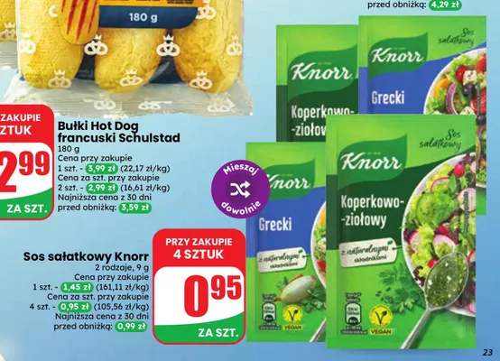Sos sałatkowy grecki Knorr promocja w Dino