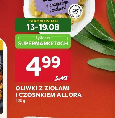 Oliwki z ziołami i czosnkiem Allora promocja w Stokrotka