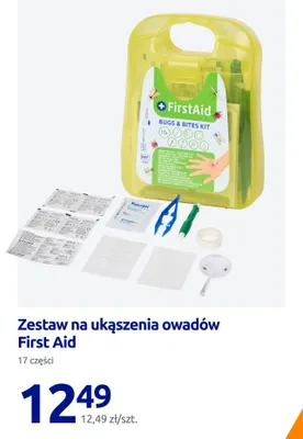 Zestaw na ukąszenia owadów First Aid promocja w Action