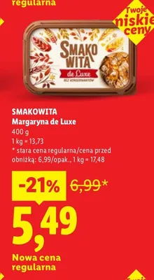 Margaryna de Luxe Smakowita promocja w Lidl