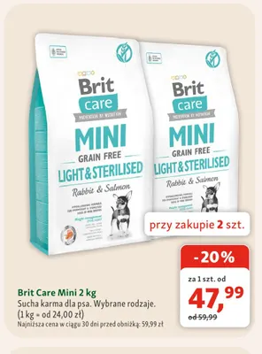 Sucha karma dla psa Brit Care Mini promocja w MAXI ZOO