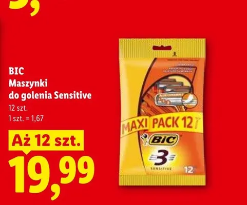 Maszynki do golenia Sensitive BIC promocja w Lidl