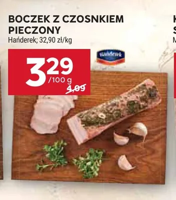 Boczek z czosnkiem pieczony Hańderek promocja w Stokrotka