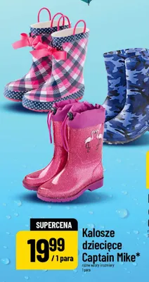 Kalosze dziecięce Captain Mike promocja w POLOmarket