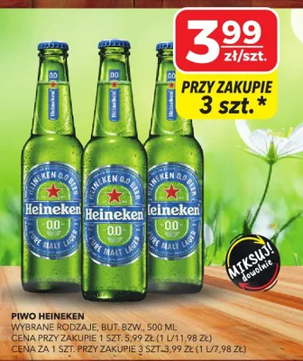 Piwo Heineken 0.0 promocja w Top Market
