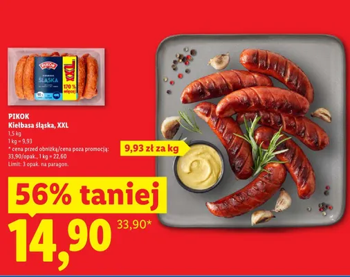 Kiełbasa śląska XXL Pikok promocja w Lidl
