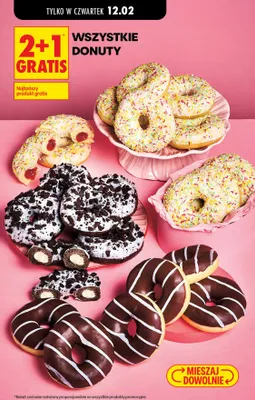 Wszystkie donuty 2+1 GRATIS promocja w Biedronka