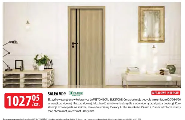 Skrzydło wewnętrzne SALEA VD9 promocja w Dobre Dla Domu