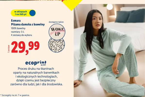 Piżama damska z bawełny promocja w Lidl