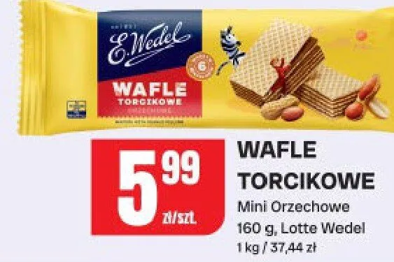 Wafle torcikowe mini orzechowe promocja w Chorten