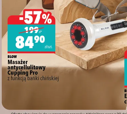 Masażer antycellulitowy Blow Cupping Pro z funkcją bańki chińskiej promocja w Biedronka Home