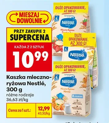 Kaszka mleczno-ryżowa Nestlé Morela promocja w Biedronka