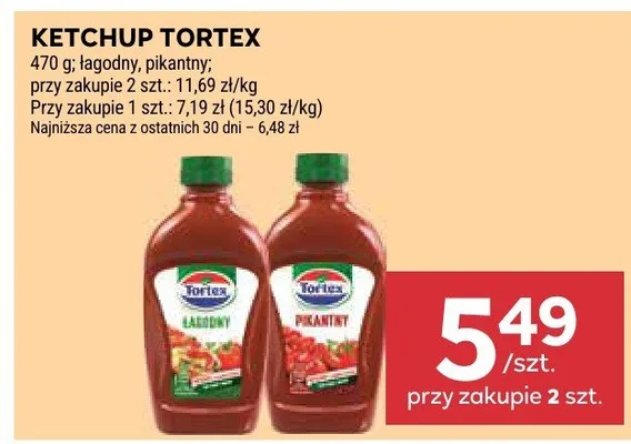 Ketchup pikantny Tortex promocja w Stokrotka