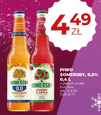 Piwo Somersby, 0,0% promocja w Duży Ben